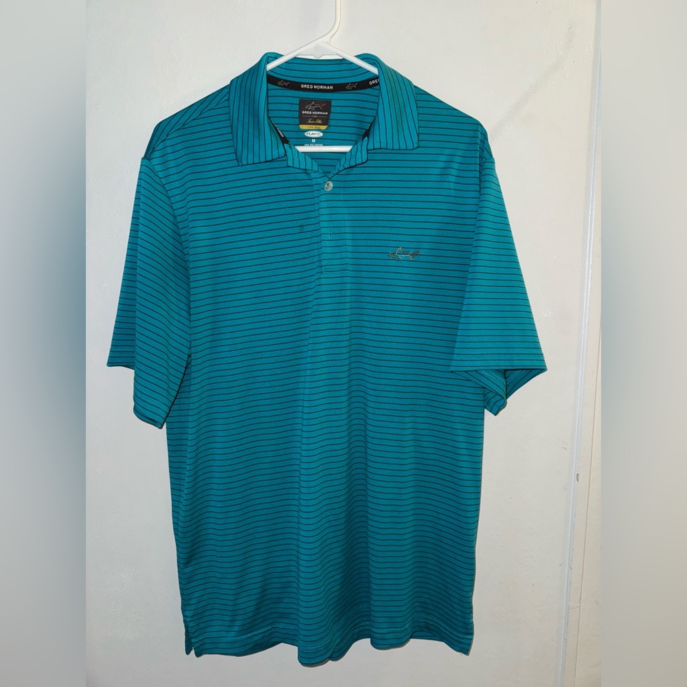 Greg Norman for Tasso Elba "Five Iron" Performance Golf Polo